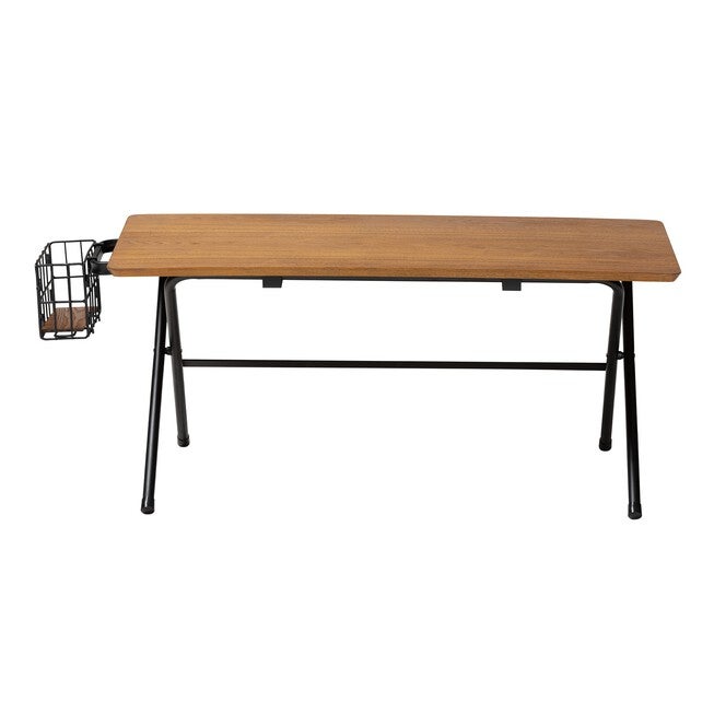 Mariela Natural Brown And Black Low Profile Coffee Table With Basket, , on-hover image number 1