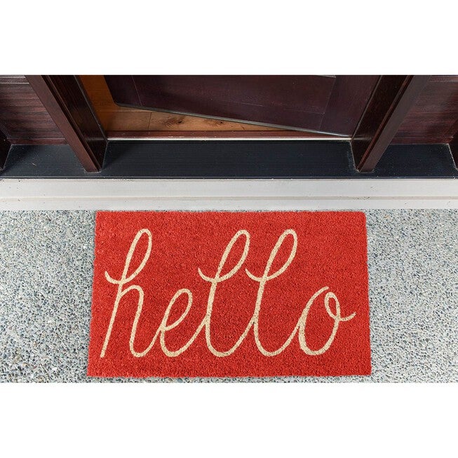 Coral Hello Doormat, , alternate image number null