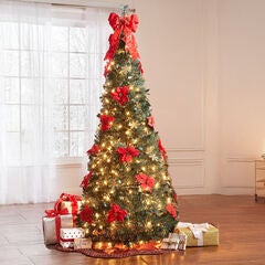 Fully Decorated Pre-Lit 6’ Pop-Up Christmas Tree