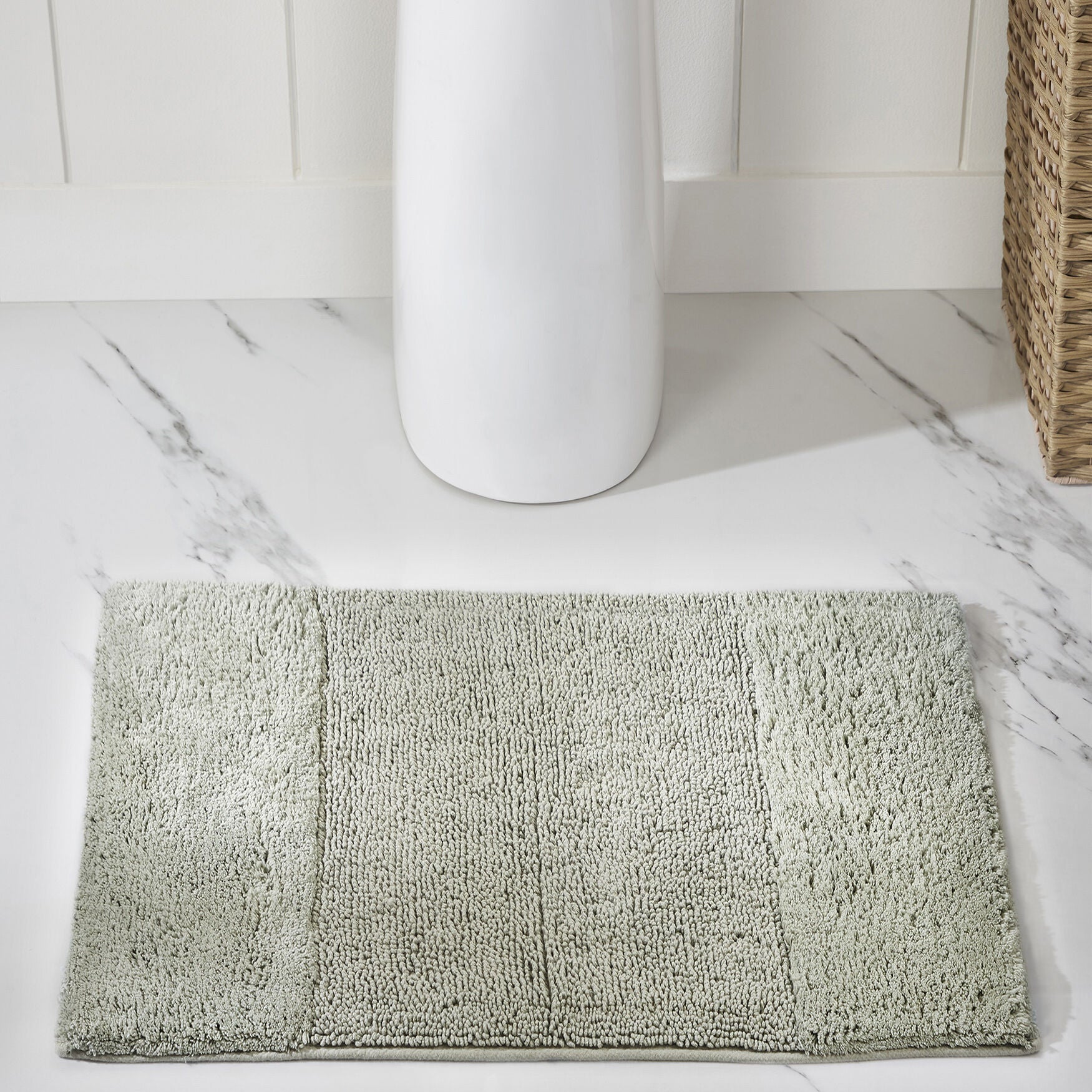 Granada Collection 100% Cotton 17 inches X 24 inches Rectangle Bath Rug, SAGE, hi-res image number 0