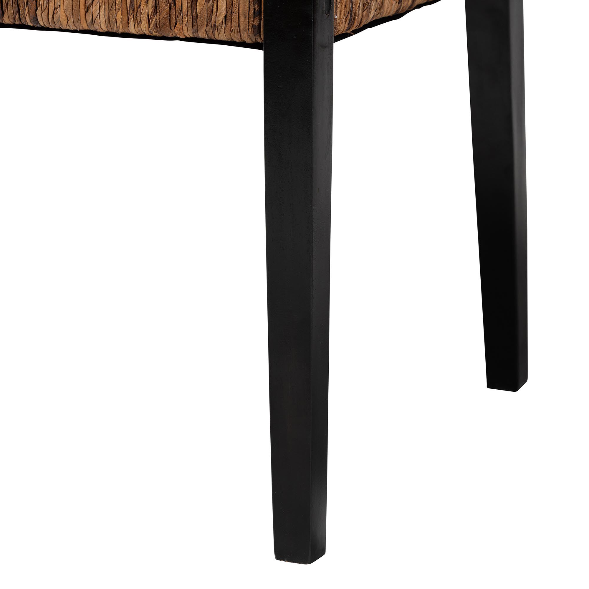 Raniya 2-Piece Handwoven Seagrass Armchairs, BLACK, alternate image number 5