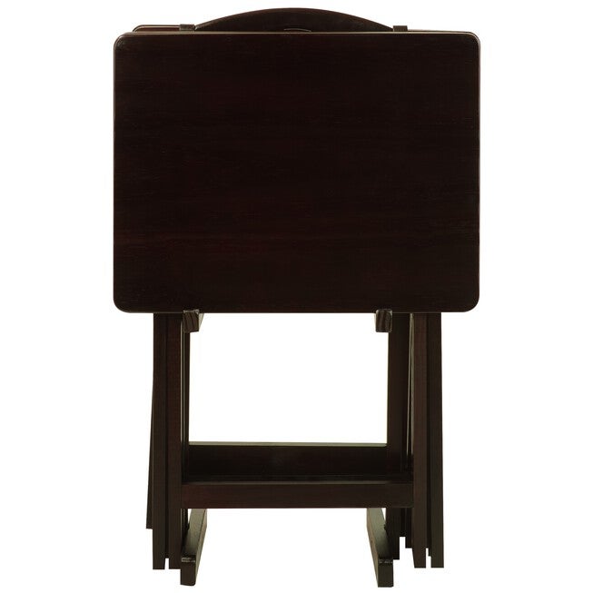 5pcs Tray Table Set-Espresso, , alternate image number null