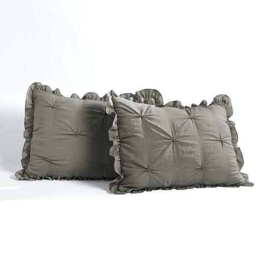 Ravello Pintuck Ruffle Skirt Bedspread 3 Pc Set, , alternate image number null