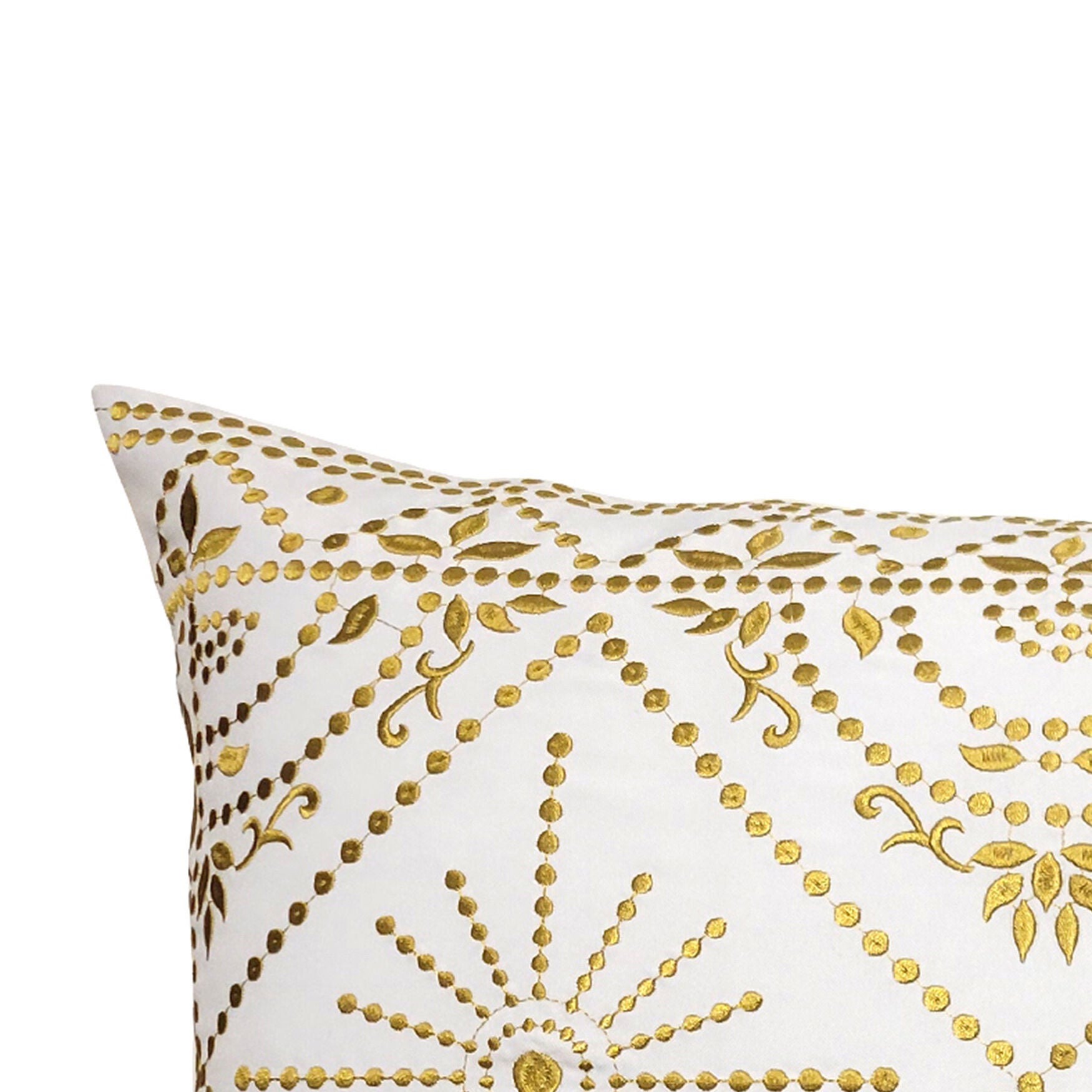 Edie @ Home Indoor/Outdoor Embroidered Tile Oblong Decorative Throw Pillow 15X30, Black/White, , alternate image number 6