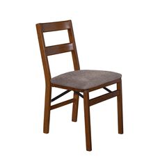 Classic Back Wood Folding Chairs, Set Of 2