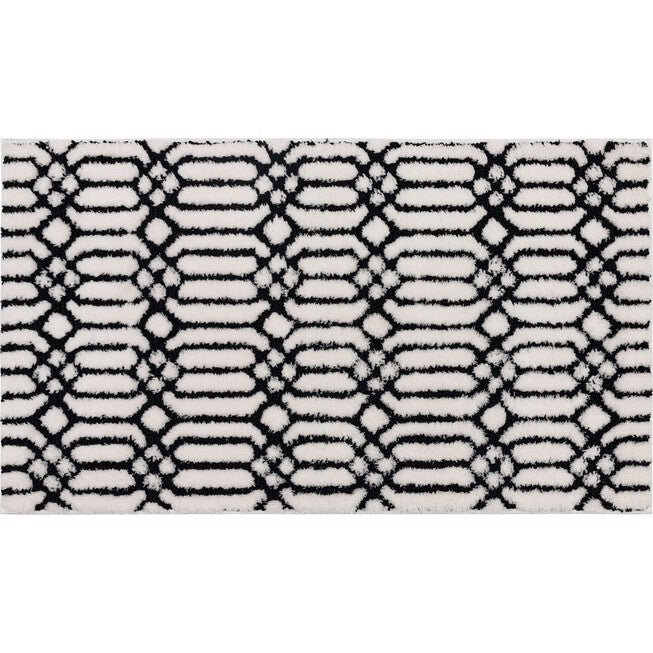 Linkage Bath Rug, WHITE BLACK, hi-res image number 0