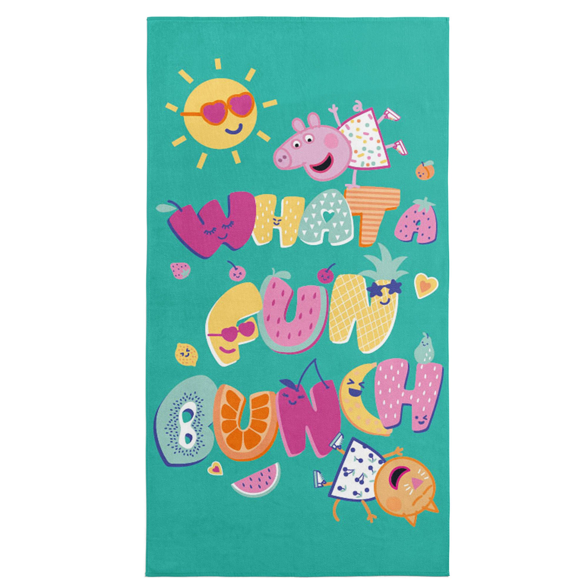 Peppa Pig Fun Bunch Microfiber Beach Towel 30x60 inches, PEPPA PIG, hi-res image number 0