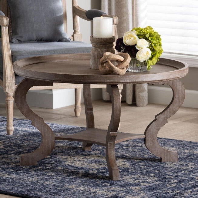 Madrona French Country Antique Brown Wood Coffee Table, ANTIQUE BROWN, hi-res image number null