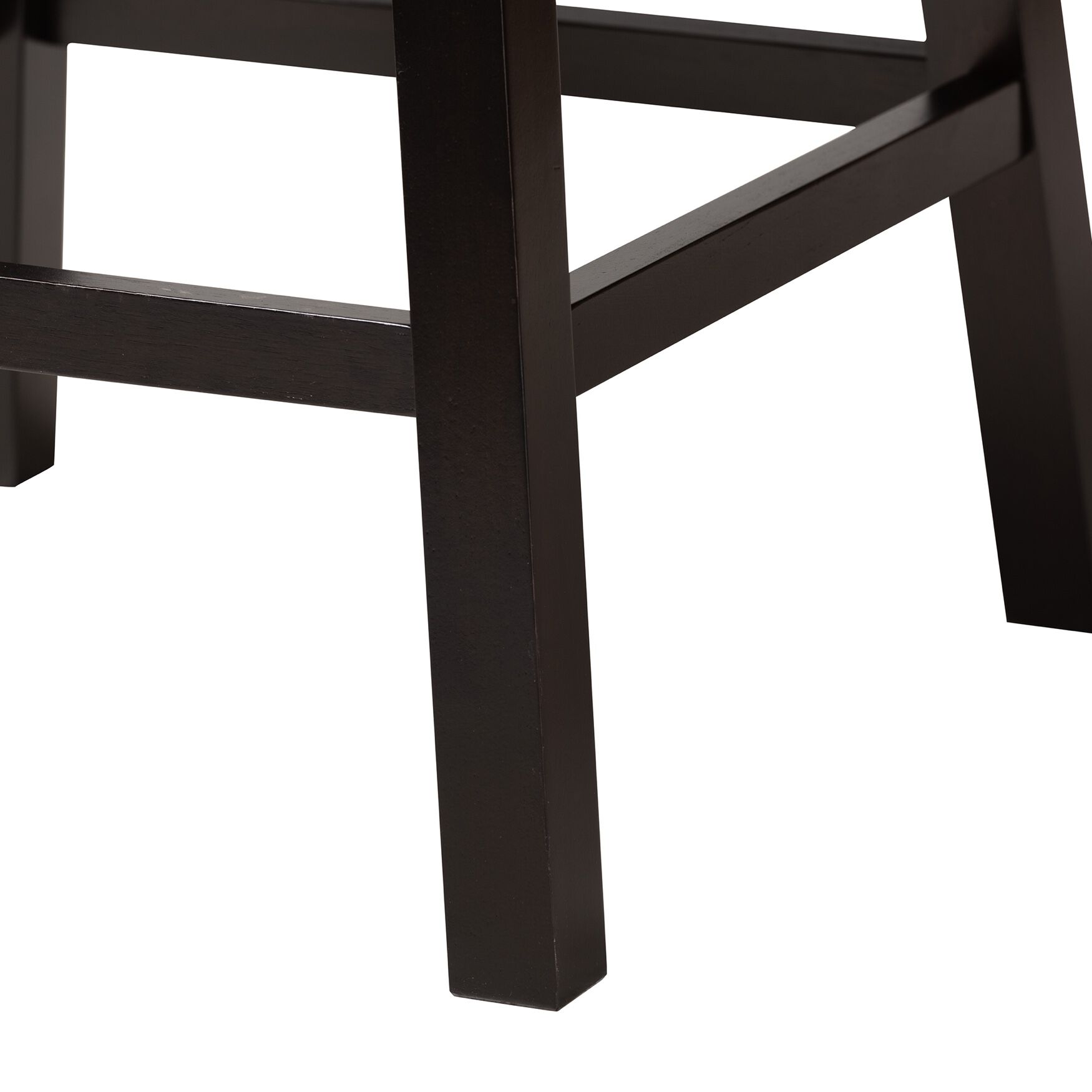 Theron Mid-Century Transitional Black Faux Leather and Espresso Brown Finished Wood 2-Piece Swivel Counter Stool Set, , alternate image number 22