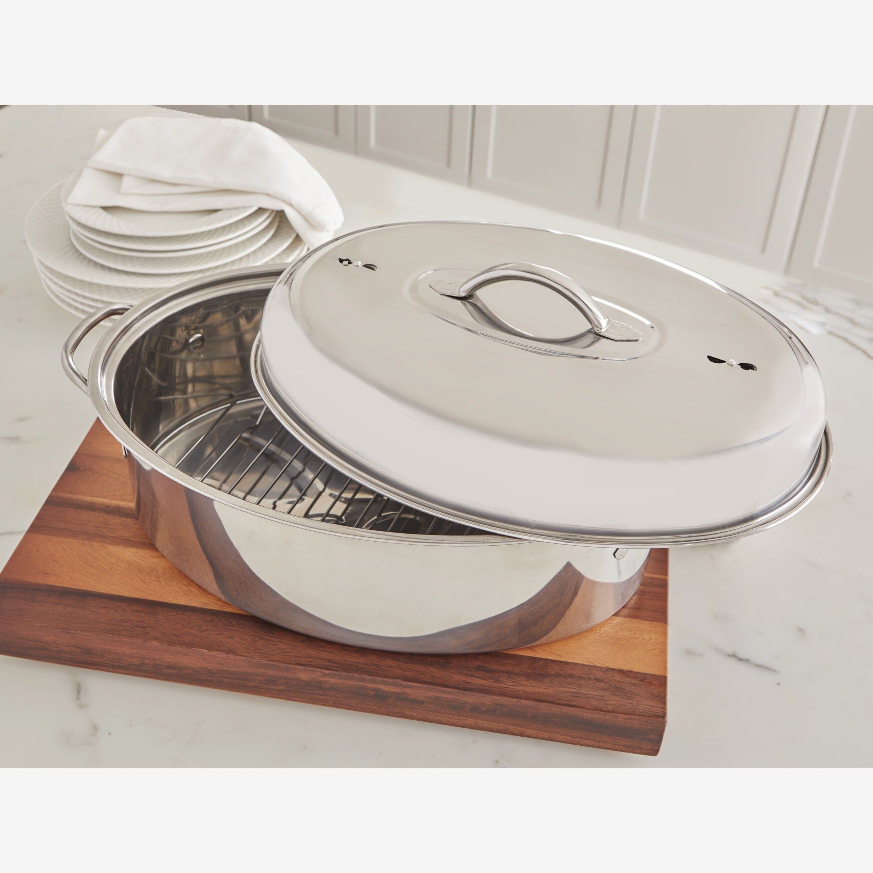 23-lb. Stainless Steel Dome Roaster, STAINLESS, hi-res image number 0