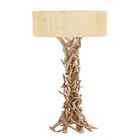 Beige Wood Rustic Floor Lamp, BEIGE, hi-res image number null