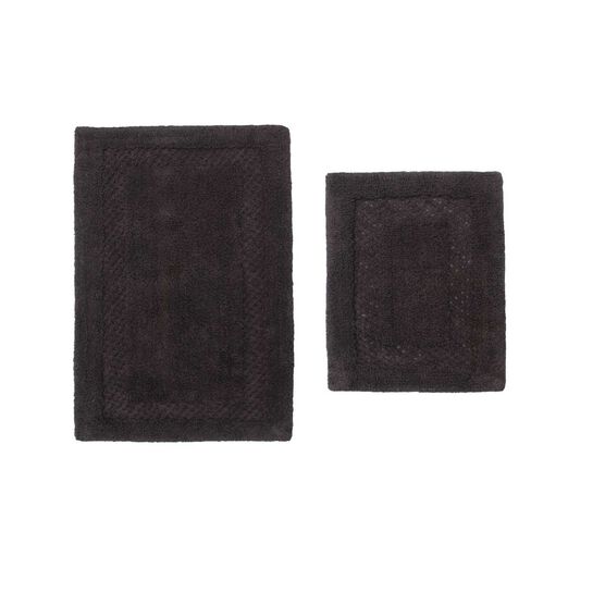 Classy Bathmat 2 Piece Bath Rug Collection, GREY, hi-res image number null