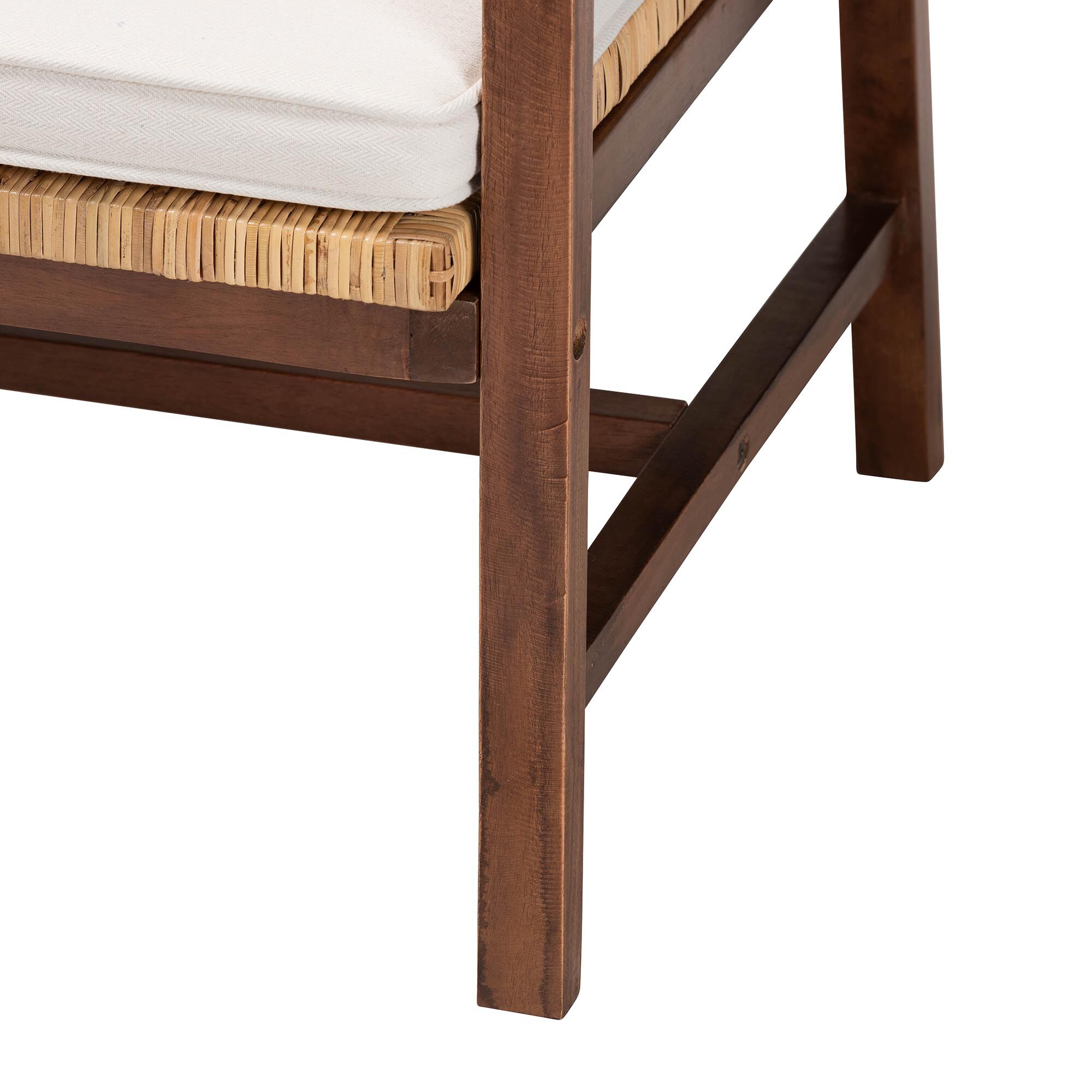 Lovina Bohemian Light Honey Rattan and Acacia Wood Arm Chair, BROWN, alternate image number 7