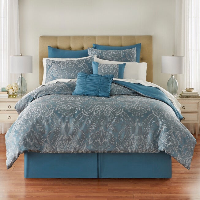 Henry 8-PC. Jacquard Comforter Set, TEAL, hi-res image number 0