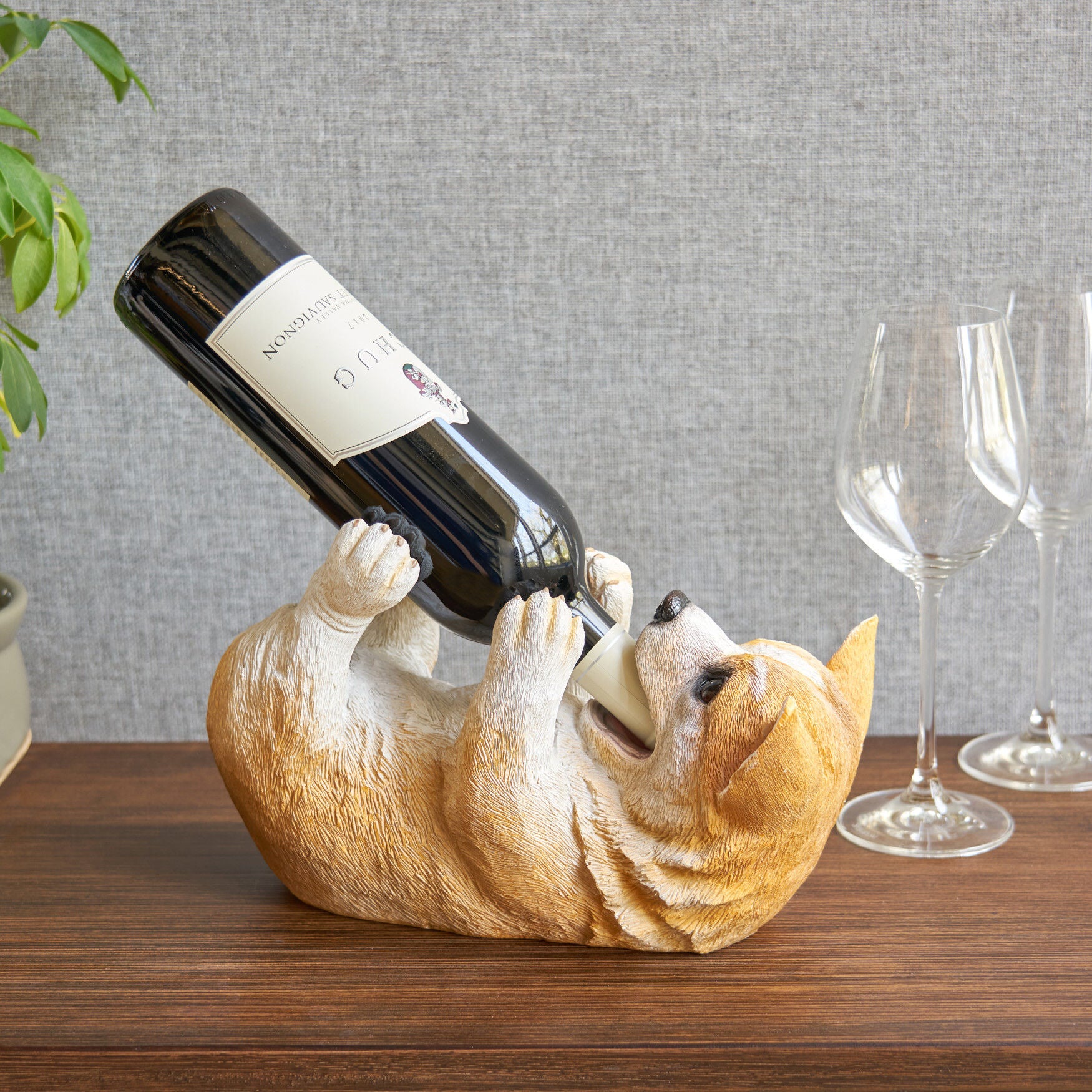 Cute Corgi Wine Bottle Holder - Unique Design, Assorted | Woman Within
