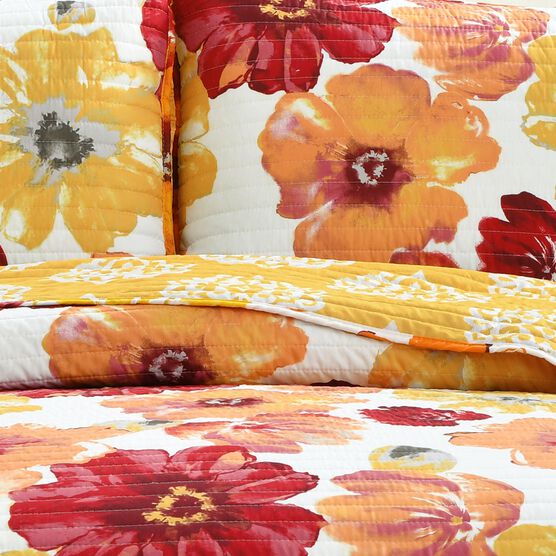Lush Décor Leah Quilt Blue 3Pc Set, , alternate image number null