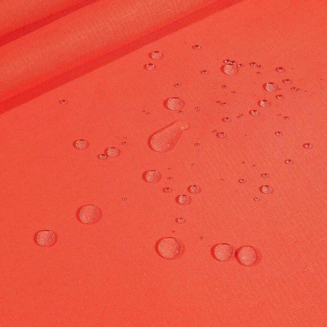 No Hook Slub Linen Texture Shower Curtain with Peva Snap-in Liner, ORANGE, alternate image number 5