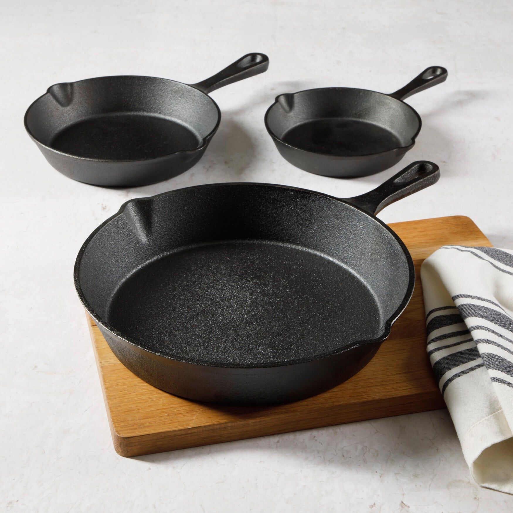 3-Pc. Cast Iron Skillet Set