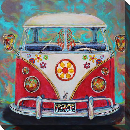Hippie Van Outdoor Wall Art, MULTI, hi-res image number null