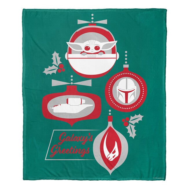 Star Wars: The Mandalorian Grogu Greetings Silk Touch Throw Blanket, , on-hover image number null