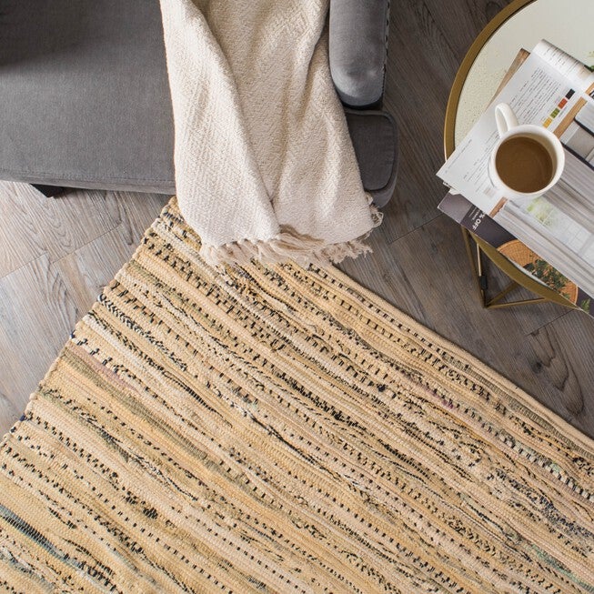 Multi Taupe Rag Rug 50X80 Cm, , alternate image number null