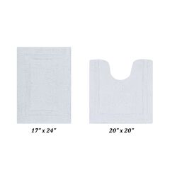 Lux Collectionis Bath Mat Rug 2 Piece Set (17" x 24" | 20" x 20")