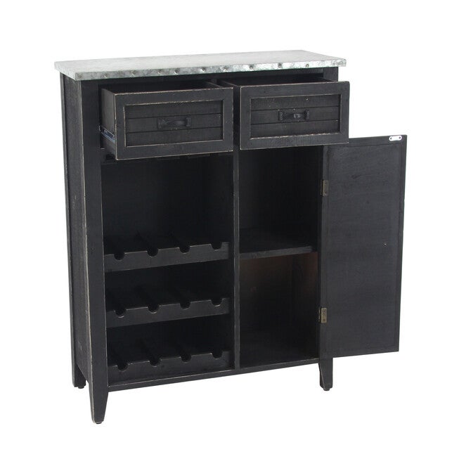 Black Farmhouse Wood Wine Storage, 36 x 32, , alternate image number null