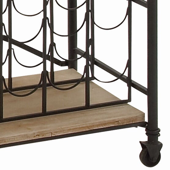 Natural Brown Industrial Metal Wine Storage, 31 x 48, , alternate image number null