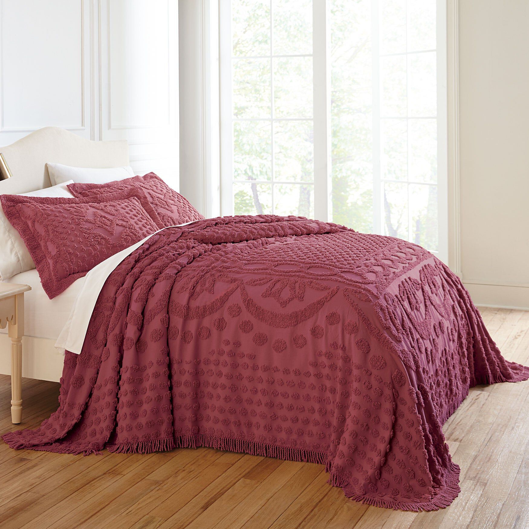 100% Cotton Georgia Chenille Bedspread