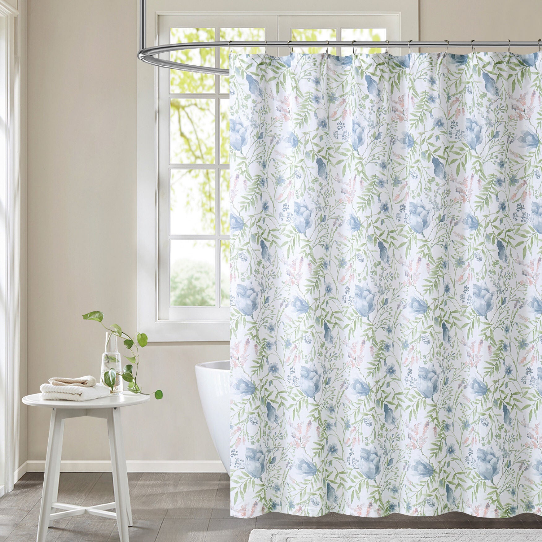 Cottage Classics Field Floral Shower Curtain, MULTI, hi-res image number 0