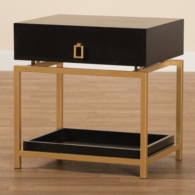 Melosa Modern Glam And Luxe 1-Drawer End Table, , alternate image number 14