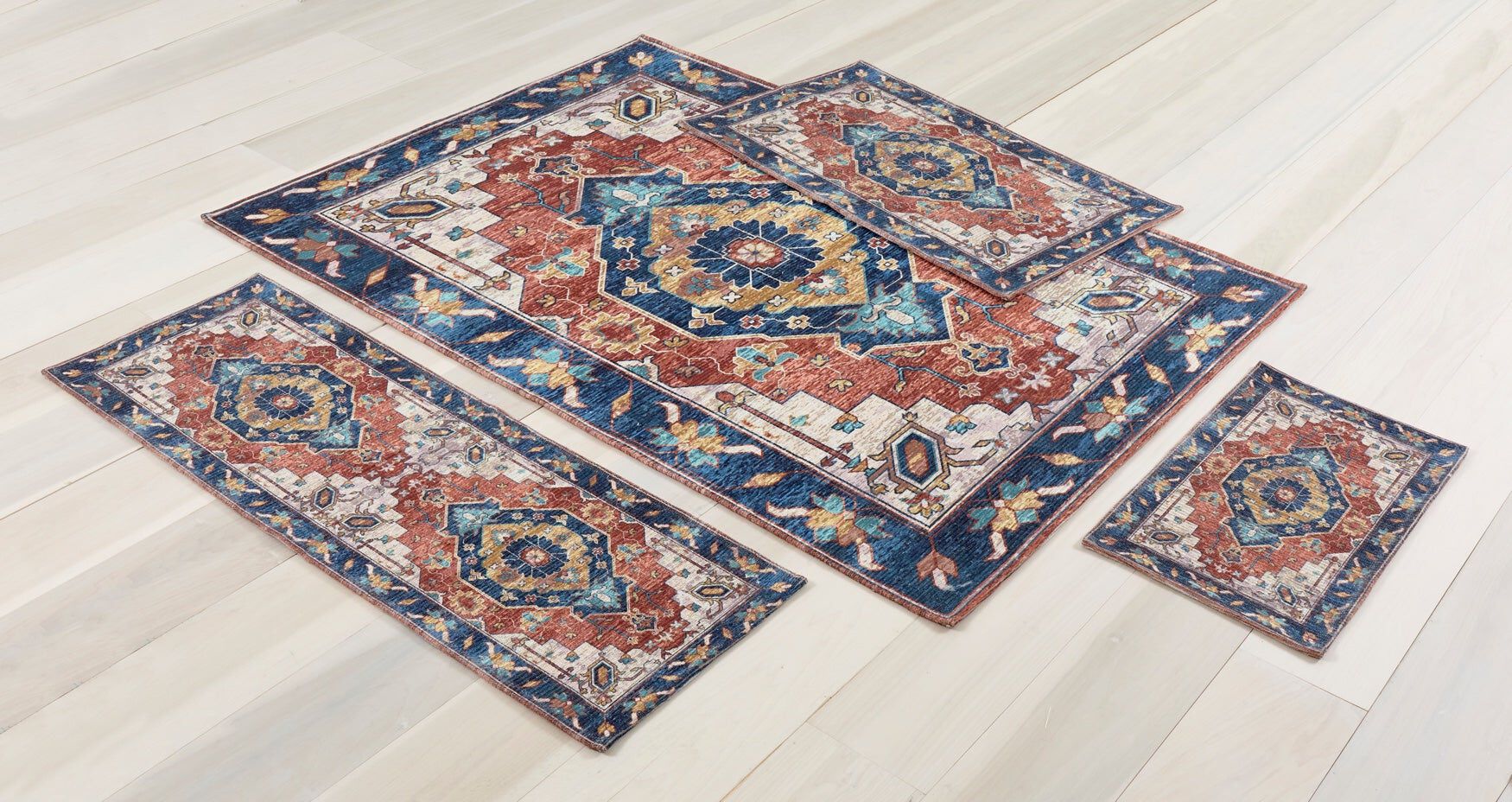 Milan Washable Rug, SPICE BLUE, hi-res image number 0