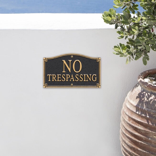 No Trespassing Statement Plaque, , alternate image number 5