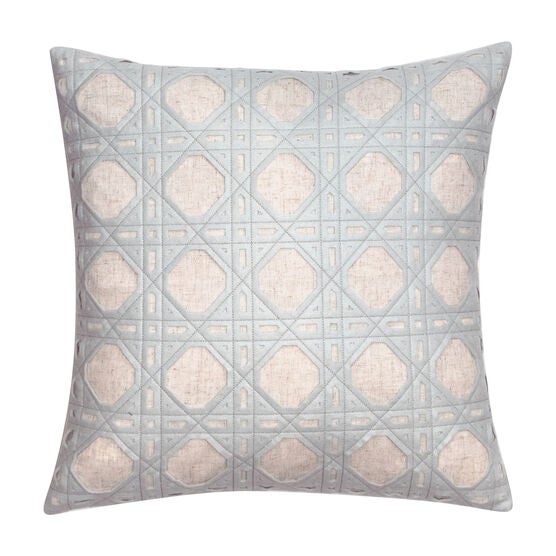 Edie@Home Rattan Decorative Pillow Dec Pillow, LIGHT BLUE, hi-res image number null
