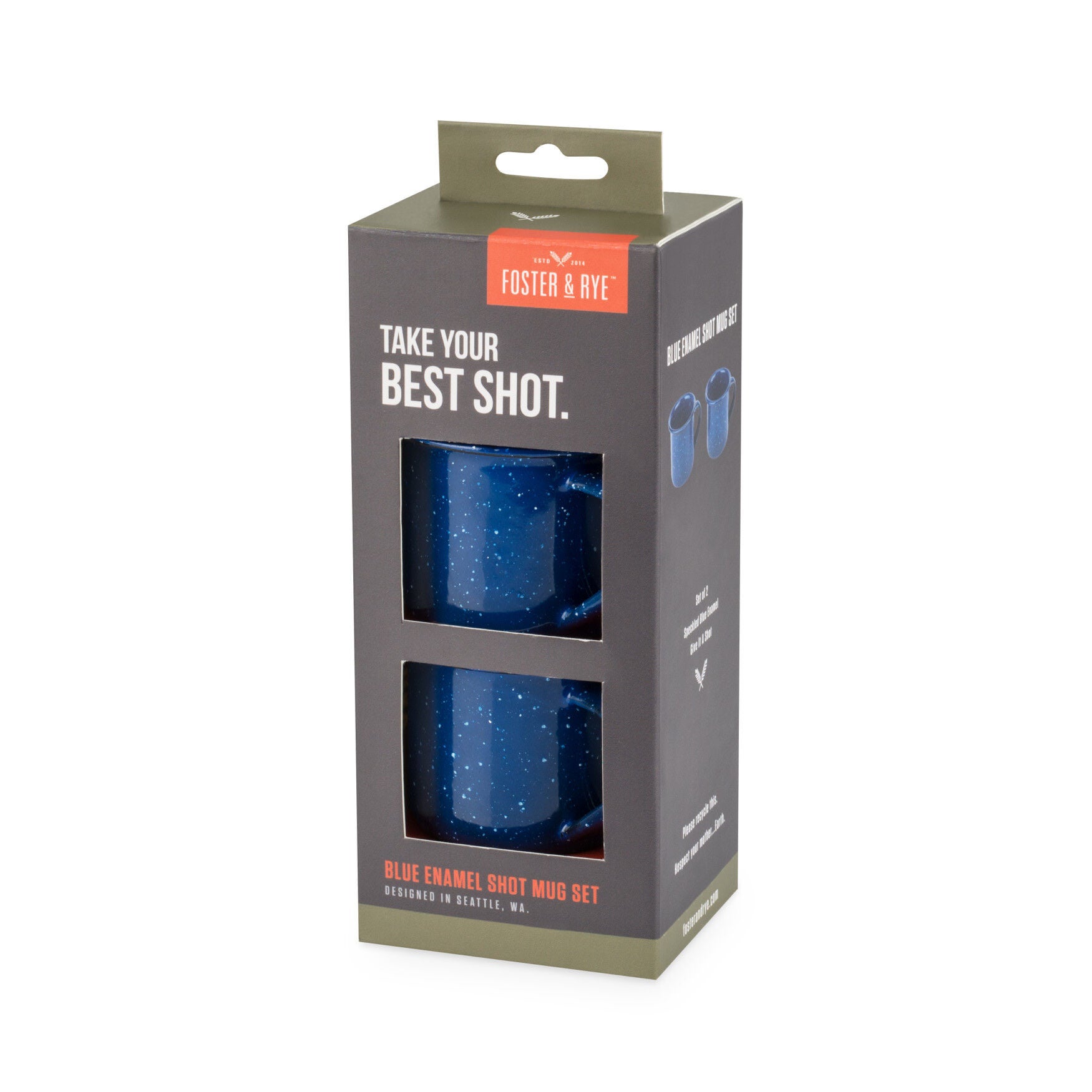 Blue Enamel Shot Glass Set, , alternate image number 2