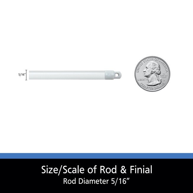 Fantasia Swivel End Sash Rod White, , alternate image number 3