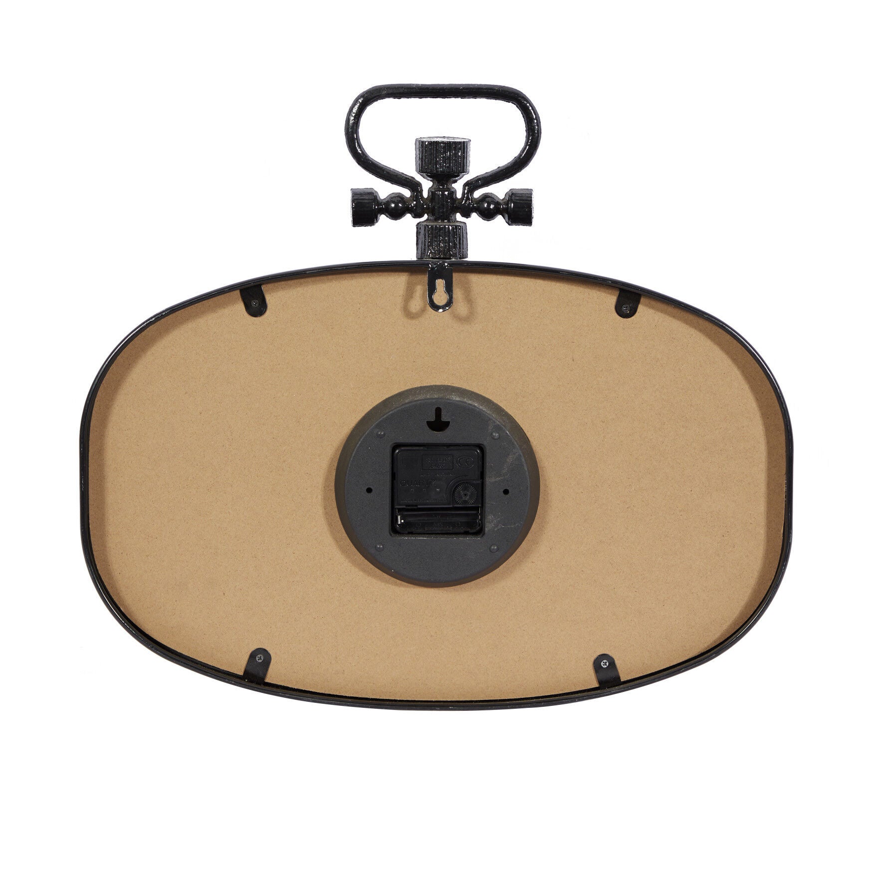 White Vintage Metal Wall Clock, , on-hover image number 1