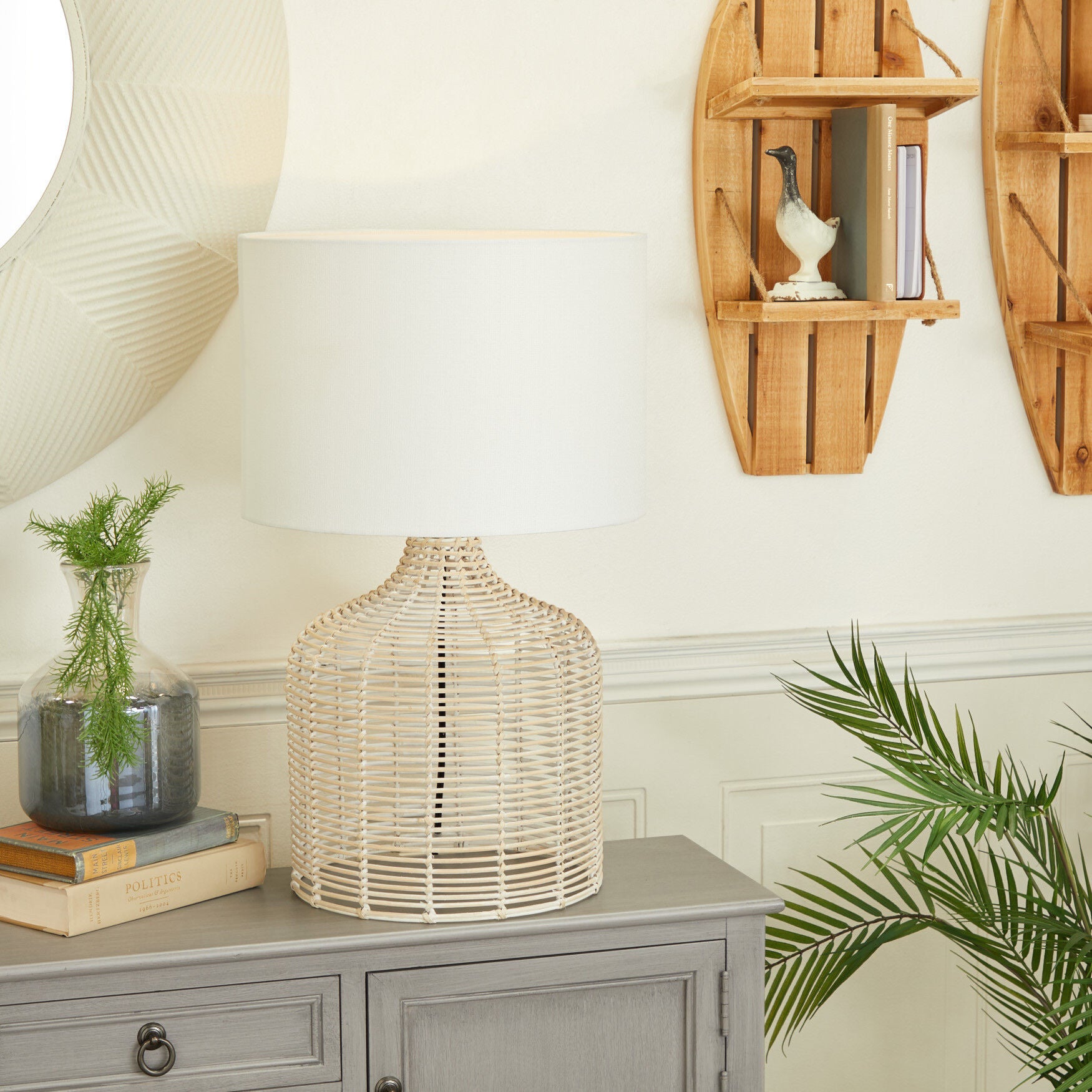 Beige Coastal Table Lamp, , alternate image number 7
