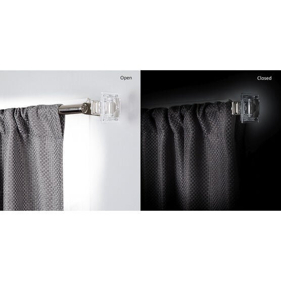 Innovative Decorative Room Darkening Wrap Around Rod & Finial 48-86, , alternate image number null