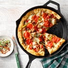 12 Inch Pre Seasoned Cast Iron Skillet, BLACK, hi-res image number null