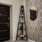 5-Shelf Corner Ladder Bookcase-Espresso, , alternate image number null