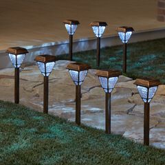 Bronze Solar Lights, Set of 8
