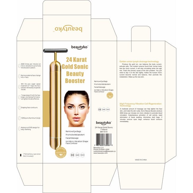 24K Reverberating Facial Beauty Booster Massager Beauty Tools, , alternate image number null