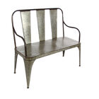 Silver Metal Farmhouse Bench, , alternate image number null