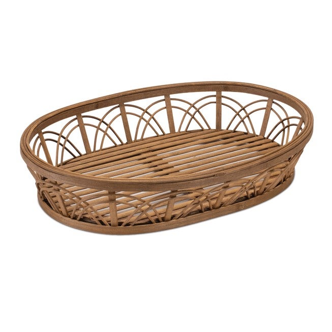 Natral Wooden Tray 18 inchesL, BROWN, hi-res image number null