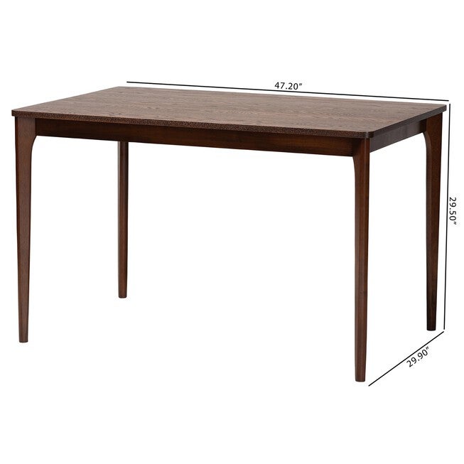 Sherwin Mid-Century Modern Black Finished Wood Dining Table, , alternate image number 8