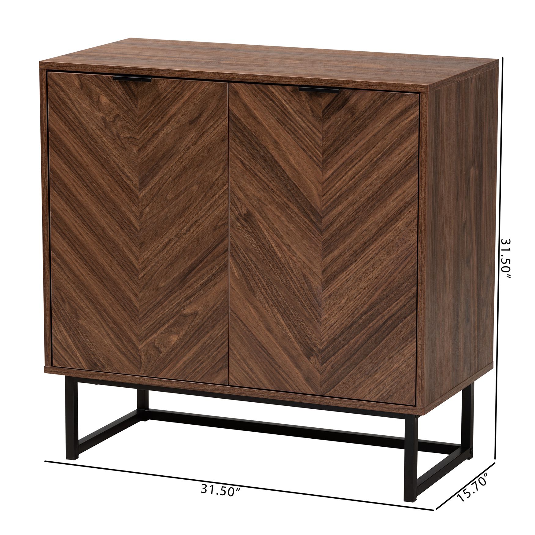 Sadia Modern Walnut Brown Finished Wood Storage Cabinet, , alternate image number 15