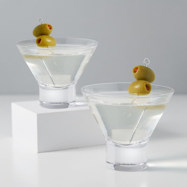 Heavy Base Crystal Martini Glasses, , alternate image number 2