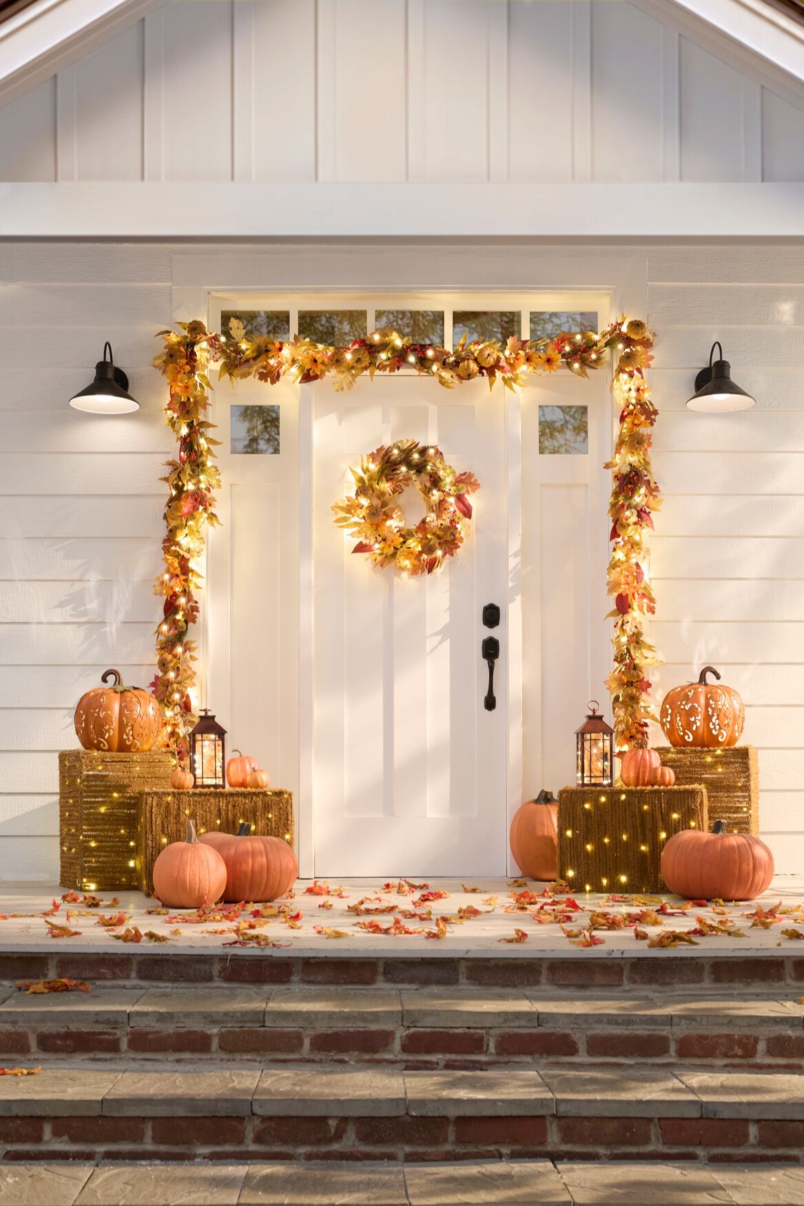 24 inches Pre-Lit Harvest Daisy Wreath, , alternate image number 6