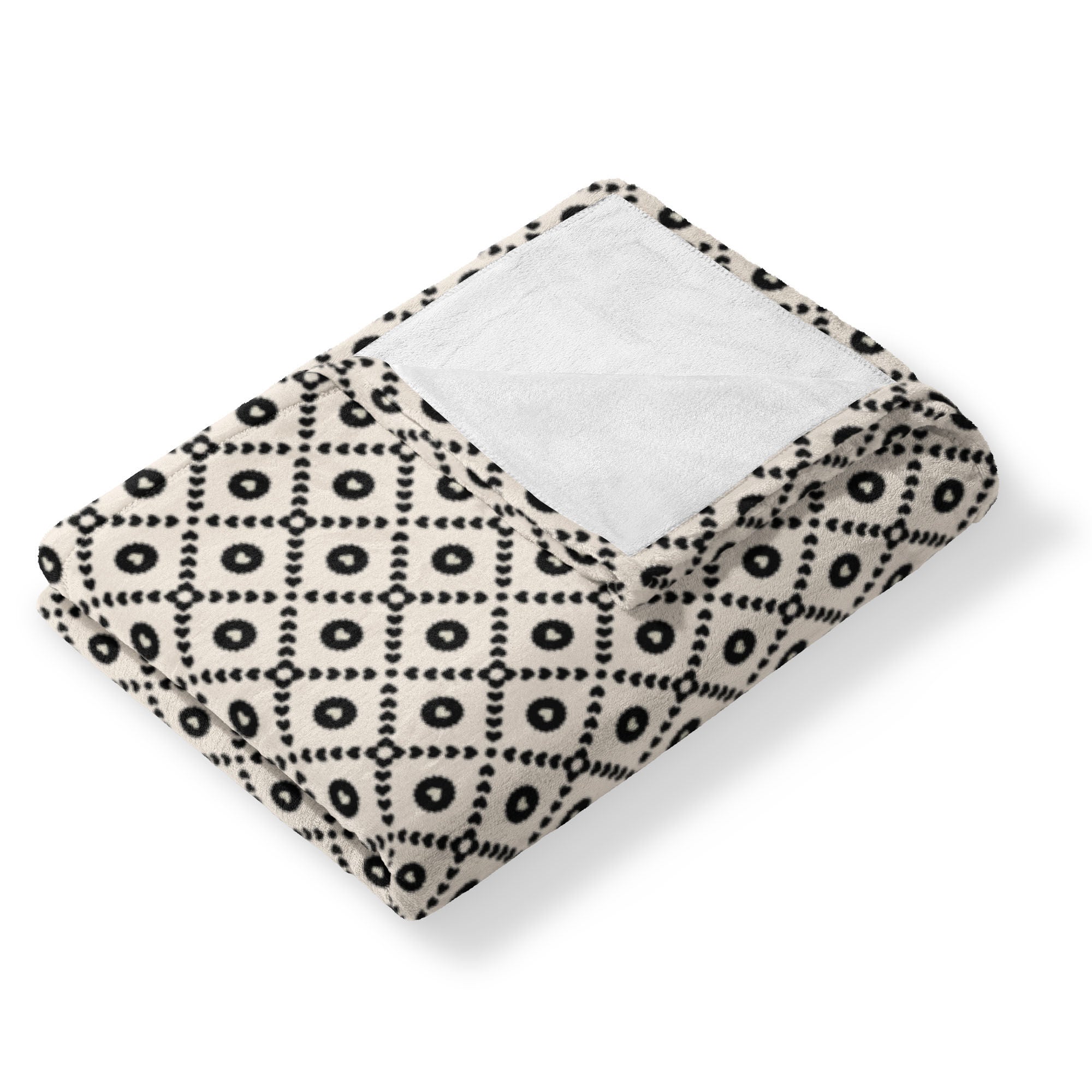 Valentine's Day Silk Touch Throw Blanket 60x80 Inches, BLACK HEARTS, alternate image number 3